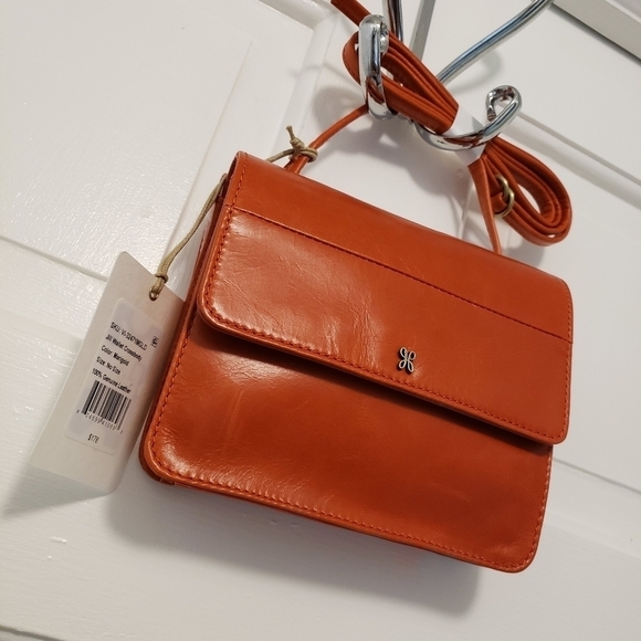 NWT HOBO International Jill Wallet Leather Crossbody Marigold, Retail $178 - Picture 1 of 10